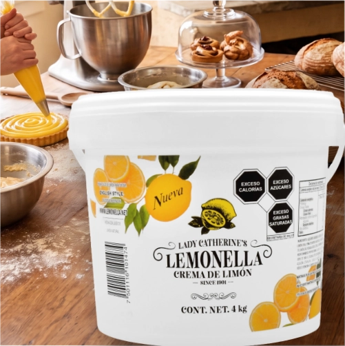 Cubeta industrial de crema de limon Lady Catherines Lemonella 4kg