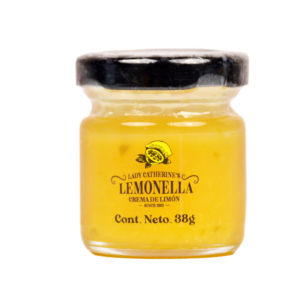 Frasco miniatura crema de limon 38g en caja master para hoteleria room service y buffet