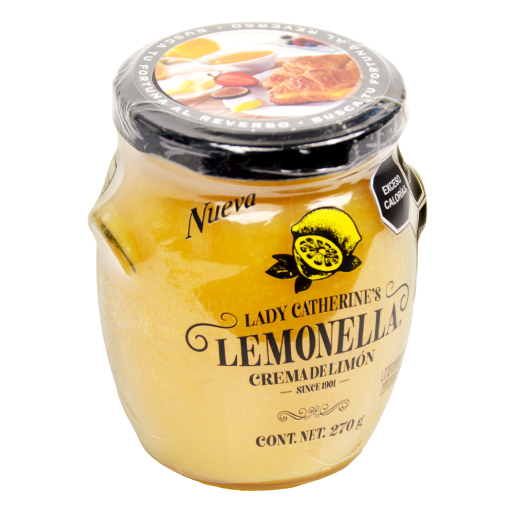 Frasco de vidrio crema de limon artesanal Lemonella 270g